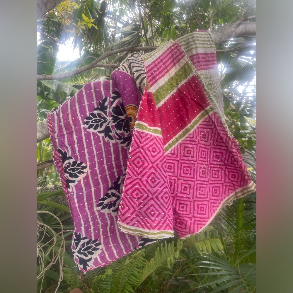 SOLD! NEW Reversible Kantha Quilt